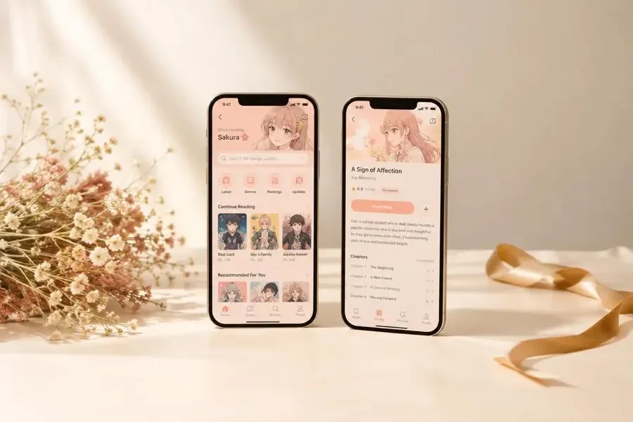 日漫韩漫 APP 双端界面展示